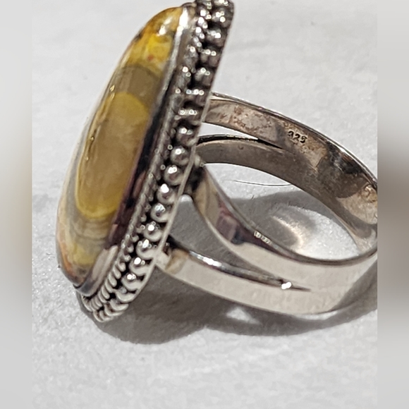 BumbleBee Sterling Silver Gemstone Ring Sz 9 NWOT - Picture 2 of 5